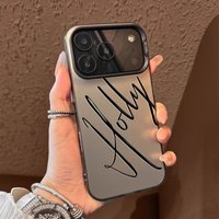 Large Brush Calligraphy Customized Name Phone Cover for iPhone 17 16 15 14 13 12 11 Pro Max UV Printing Matte Plastic Case 16 15
