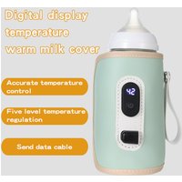 USB Baby Milk Bottle Thermal Bag Universal Digital Display Nursing Bottle Heater Portable Baby Milk Heat Keeper for Traveling