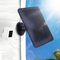 4W 5V Solar Panel Adjustable Wall Mount Bracket Solar Panel Kit with 9.8FT Charging Cable for Ring Stick Up&Spotlight Camera