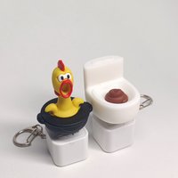 New Fun Voice Button Prank Toy For Pies Keychain Hanger Creative Stress Relieving Gadget Relieve Anxiety Suitable For Party Gift