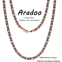 ARADOO Premium Copper Crystal Necklace Luck&Love Infinite Clover Design Magnetic Therapy Collar Jewelry Gifts