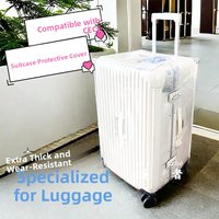 Transparent Waterproof Wear-Resistant Luggage Cover Three Seven Split Suitable for 28 30 Inch Check-In Suitcase Protection
