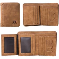 Men's Short Leather Wallet Dollar Clip Zipper Coin Purse Card Holder Bifold Business Casual Money Bag 2026 New Fashion Hot Sale