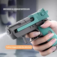 Mini Water Pistol Mechanical Continuous Firing Water Gun Pool Shooting Summer Watergun Manual Water Gun Outdoor Game Toys Gifts