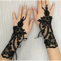 New Women Wedding Fingerless Gloves Lace White Black High Quality Wedding Gloves Mittens Accessory Girl Party Sexy Gloves Guante