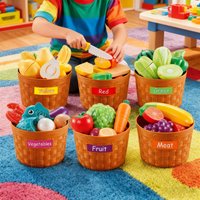 42pieces Fruit Cutting Set with Basket Kids Play House Toy Kitchen Vegetable Baby Can Pretend Cut Vegetables Sorting Toys Xmas image 4