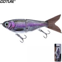 Goture 12cm 17.5cm Fiber Tail Fishing Lure Textured Body Vivid Realistic Crankbait swiming Hard Bait for Bottom Bouncing Fishing