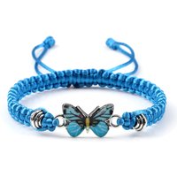 Sweet Shining Butterfly Bracelet For Women Bohemian Braided Bracelet Bangle New Style Couple Classic Butterfly Hand Jewelry Gift