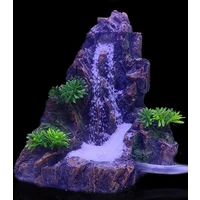 Creative Large Fish Tank Aquascape Sand Waterfall Resin Rockery Mimic Natural Stone Modeling Natural Dynamic Landscape