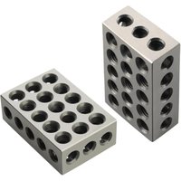 2PCs/Set 25-50-75mm Hardened Steel Blocks 0.0002" Precision Matched Machinist 123 Milling Tool 23 Holes 1-2-3" Block Gauge