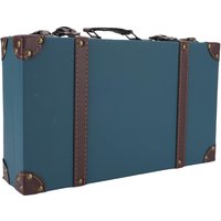 Vintage Storage Case Composite Wood PU Leather Industrial Style Retro Decorative Luggage Suitcase for Home Livingroom Study
