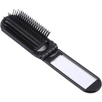 Plastic Folding Comb Portable Makeup Mirror Comb Foldable Massag Girl Bangs Fashionable Convenient Carry On Bag Comb