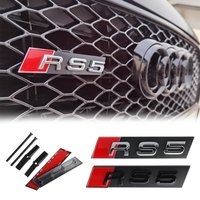 3D ABS Hood Front Grille Badge ABS Emblem Decoration For Audi Sline TT A6 C6 C5 A5 A4 B8 B6 B7 A3 A8 A2 A1 Q3 Q5 Q7 RS Q6 S1 S2