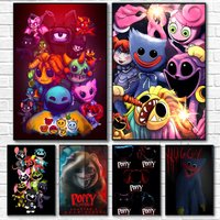 Anime P-Poppy P-Play T-Time Poster Canvas painting with prints Home bedroom living room decoration gift