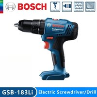 Bosch GSB 183 Electric Drill Screwdriver Cordless Brushless Impact Drill 56Nm Torque Multi-Use Power Tools for Wood Stone Metal