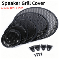 5-12inch Black Metal Mesh Speaker Grills Covers Subwoofer Grill Protective Case with Mounting Screws for Home Audio Car Speaker