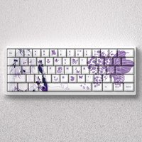 73 Keys Honkai Star Rail Castor Keycaps PBT Dye-Sub Backlit Keycaps Anime Gaming Key Caps for ANSI 61 65 68 87Keyboard
