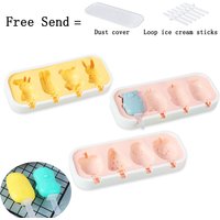 Cartoon Ice Cream Molds Silicone Popsicle Mold Freeze Ice Cream Maker DIY Dessert Mould Form For Popsicle Mould Cakesicle Mold