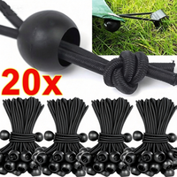 Bungee Ball Tie Down Cord Elastic Oxford Rope Loop for Tarp Awning Canopy Tent Outdoor Camping Storage Sleeping Bag Cargo Bundle