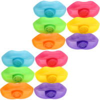 12Pcs Lip Shaped Whistles Plastic Colorful Mouth Noise Maker Musical Whistle Birthday Party Favors