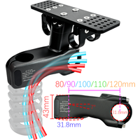 BALUGOE MTB Bicycle Stem Vertical Pipe Rest Handle Triathlon Modified Highway Bike TT Handle, Spoon Side Handle, 31.8-31.8MM