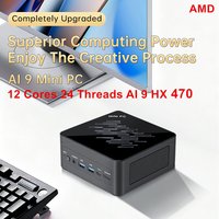 Topton Gaming AI Mini PC OCulink AMD Ryzen AI 9 HX 470 370 365 USB4 2x2.5G LAN 2xNVMe Windows 11 Mini NUC Computer For OpenClaw