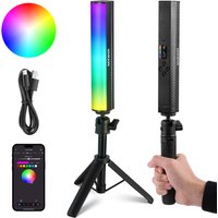 NEEWER RGB Light Wand with Desk Tripod, APP Control Magnetic Handheld Photography Video Lighting Stick, 2500K-8500K Dimmable