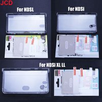 JCD Plastic Clear Crystal Shell Skin Case Cover For DSL NDS Lite NDSL For DSi NDSi XL LL Console With Screen Protective Film