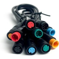 AliExpress NONE E-Bike Waterproof M8 Y Splitter 1 to 2 Connector 2-8 Pin Male Female Plug for BAFANG BBS01 BBS02 BBSHD Brake Sensor
