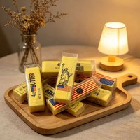 Squishy US Version Cheese Butter Stick Soft Slow Rebound Squeeze Toy Stress Relief Venting Block Fun Realistic Prank Toy Gift