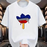 American Trendy Brand 2025 Summer New Men's and Women's Thick Cotton Short-sleeved T-shirt Ins Fashion Brand Street Loose Top