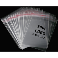 100 pieces of transparent opp packaging bags, plastic ziplock bags, self-adhesive bags, storage bags, printed logo