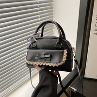 A Versatile Bow-tie Hand-held Boston Bag for Women in 2025 Korean Version, A Fashionable, Sweet and Casual Crossbody Bag