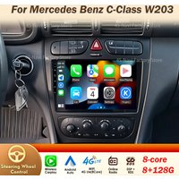 Radio samochodowe z systemem Android do Mercedes-Benz C-Class W203 C200 C320 C350 CLK W209 2002-2005 - samochodowy odtwarzacz multimedialny i wideo - bez 2din DVD