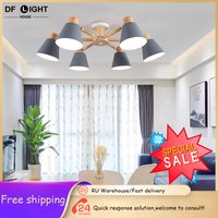 Nordic ceiling chandelier bedroom lamp living room LED ceiling light kitchen chandeliers dining room log ceiling lamp home decor