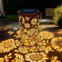 Sunflower Light and Shadow Light Waterproof Outdoor Light Solar Powered for Night Pathway Lawn Garden Patio Decor Lighting