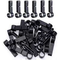 Wholesale 4-24Pcs Plastic Helmet Clips Attachment Head Light Clamps Black Set Headlamp Hard hat Safety Cap Hook Outdoor Tools