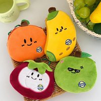 Creative Fruit Wallet Plush Wallet Pendant Coin Bag Earphone Storage Bag Large Capacity Bag