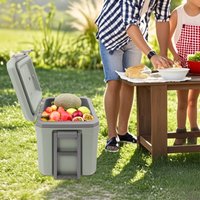 Wheeled Cooler, 47.5QT Insulated Hard Cooler with Wheels Portable Ice Chest Box, Drybox Cooler with Handle, Keeps Ice Up to 24h, Suitable for Camping, Boating & Fishing image 3