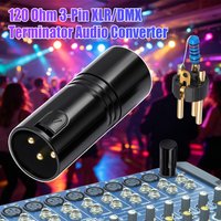 120 Ohm 3-Pin XLR/DMX Terminator Converter 3Pin XLR Terminator Connector Adapter for Lighting and Audio Systems Signal Integrity