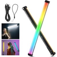 NEEWER Basics 12"/21" Magnetic RGB Light Wand, CRI95 Dimmable 14W LED Handheld Video Tube Lighting Stick with 51 RGB Modes