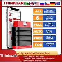 OBD2 Bluetooth All System Car Scanner Tools with Code Reader 6 Reset Turn Off Engine Light Auto Diagnostic Tool THINKSAFE
