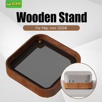 Desktop Stand Mount for Mac mini M4/M4 Pro 2024 Improved Cooling, Easy Power Button Access & Desk Organization Accessories
