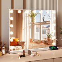 Large LED Vanity Mirror Light Dressing Table Hollywood Make Up Mirror Stand