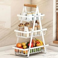 3 Tiers Design Versatile Kitchen Organizer Holder Space Saving Fruit and Item Storage Stand