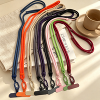 Adjustable Length Mobile Phone Lanyard Oxford Cloth Clip European Anti-Theft Crossbody Self-Locking Rope Handheld Neck Strap