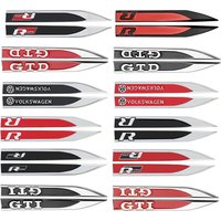 2Pcs Metal Car Side Body Fender Knife Badge Emblem Stickers For Volkswagen Polo Sharan Golf Scirocco Touareg Rline Tcross Tiguan
