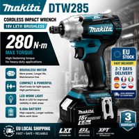 Original Makita DTW285Z Bürstenloser Akku-Schlagschrauber 18V LXT 280N.m mit 6,0Ah Li-Ion-Akku EU Schnellversand