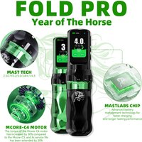 Dragonhawk Fold Pro Year of The Horse Tattoo Machine Pen 7 Strokes Mcore-C4 Motor Low Noise Stable Durable for Pro Tattoo Artist