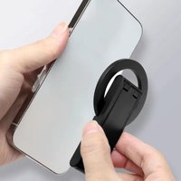 Magnetic Aluminum Phone Stand, Portable Desktop Tripod Handheld Photography Bracket Compatible with iPhone Series